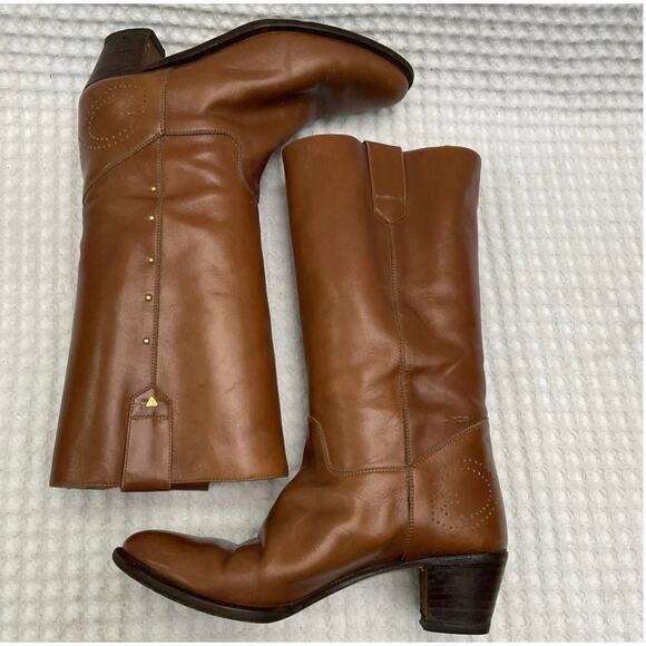 Vintage Gucci Riding Boots in Brown Leather - Size 6 - Picture 6 of 11